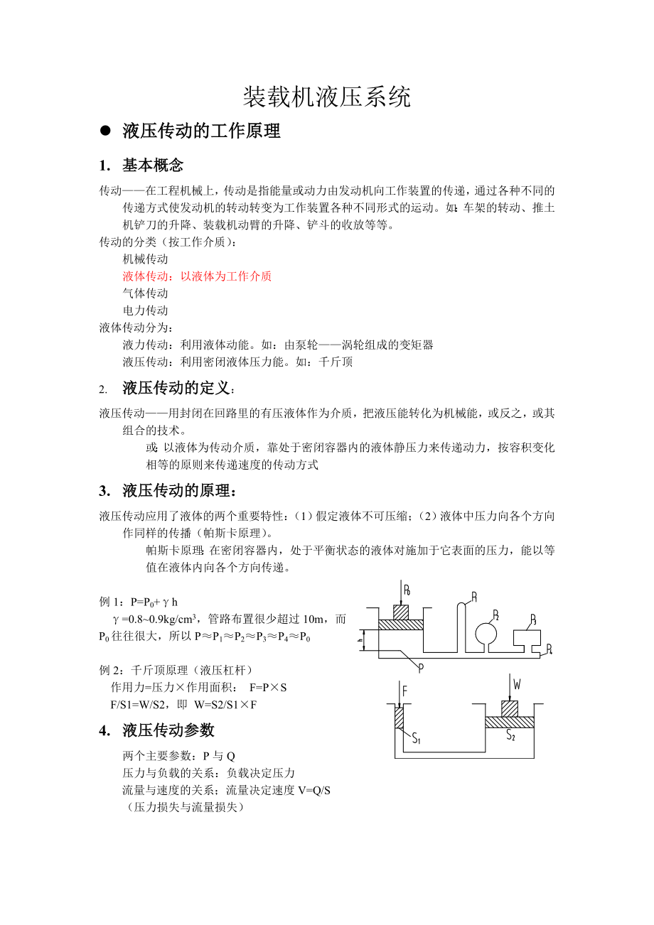 輪式裝載機(jī)液壓系統(tǒng)原理介紹_第1頁