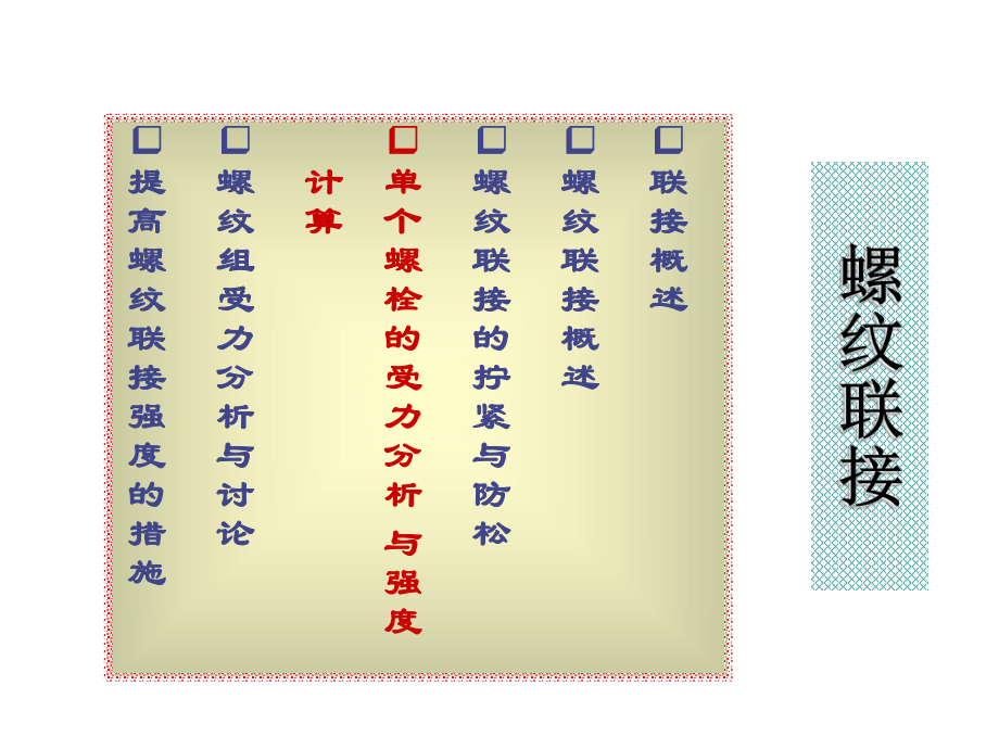 机械设计课件螺纹联接设计教学课件_第1页