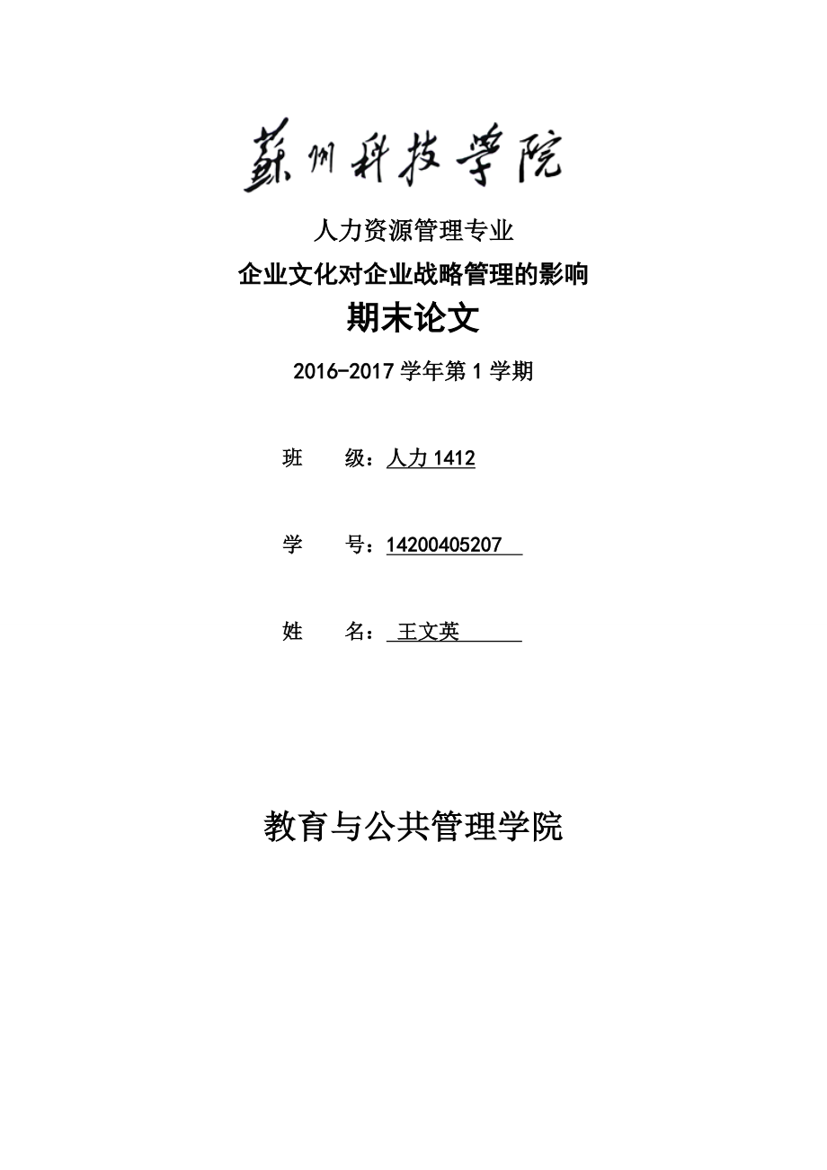 企业文化对企业战略管理的影响_第1页