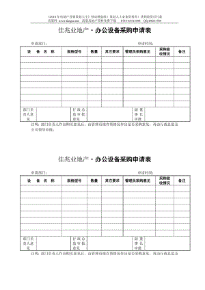 深圳佳兆业地产公司行政管理全套表单