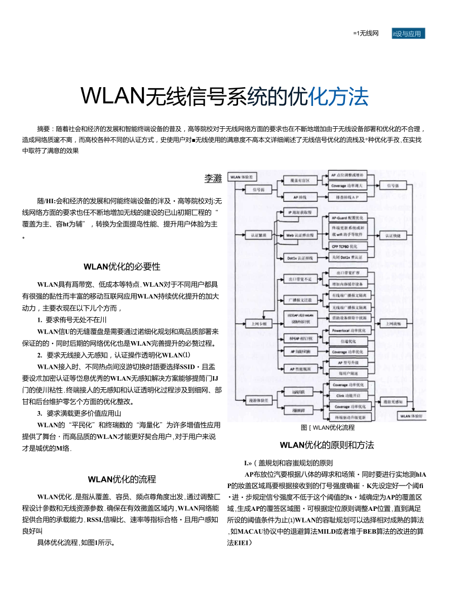 WLAN无线信号系统的优化方法_第1页
