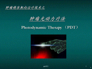 PDT肿瘤精准治疗之光动力疗法--ppt课件