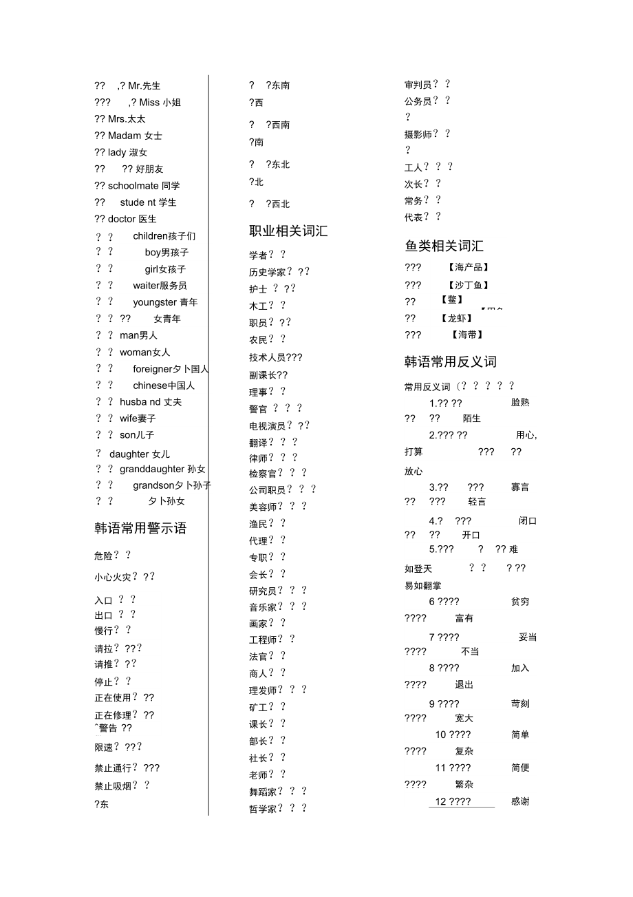 韩国语词汇表_第1页