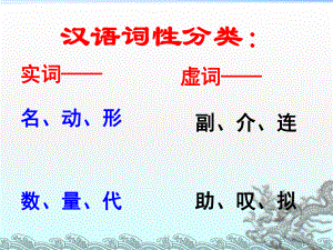 汉语词性分类基础ppt课件