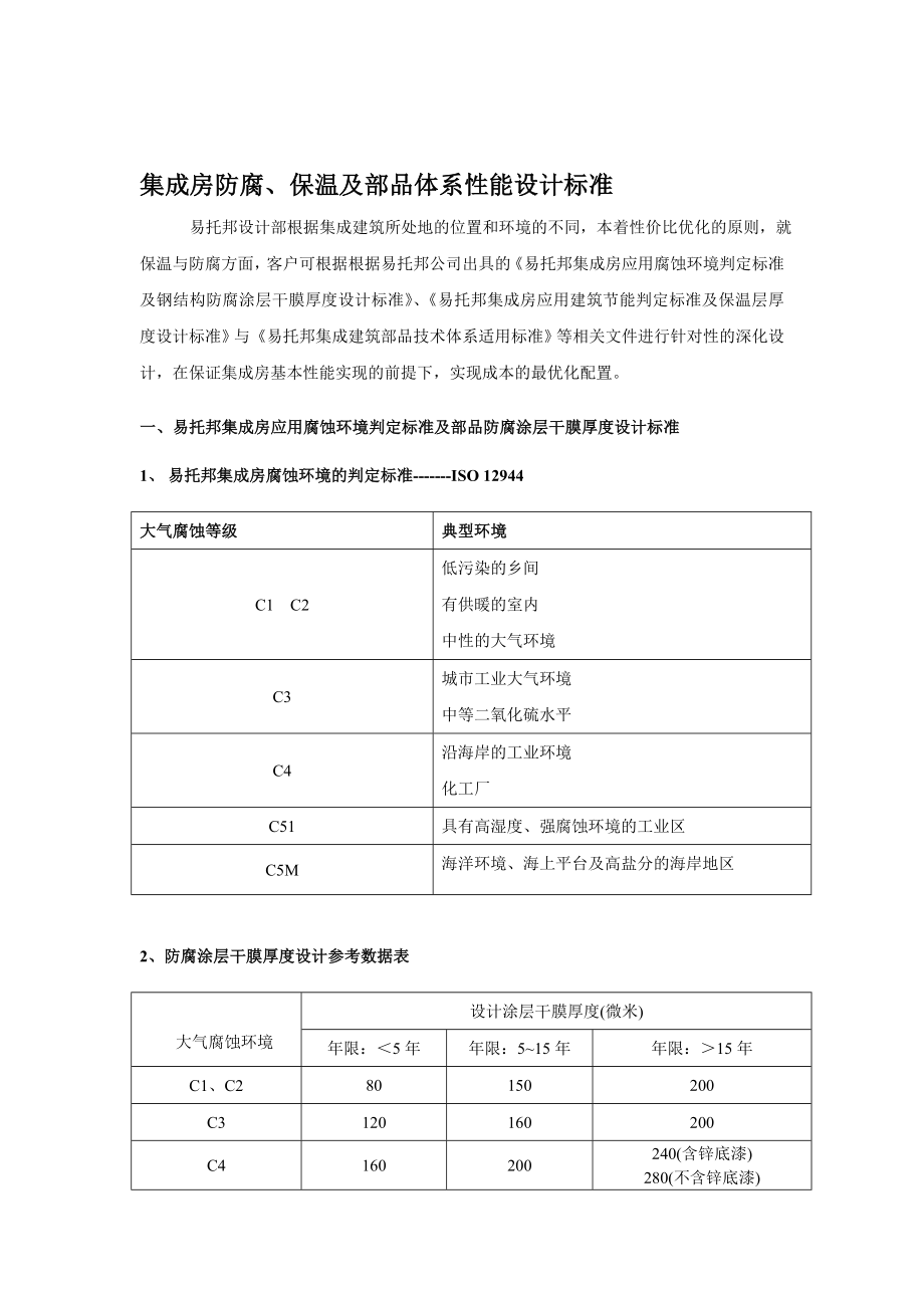 集成房防腐及保温性能设计标准_第1页