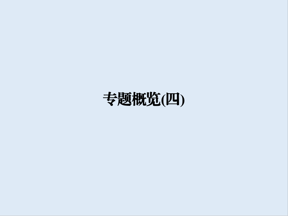 高中历史人民版浙江专用必修二课件：专题概览4_第1页