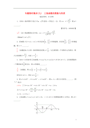 （江蘇專版）高考數(shù)學(xué)二輪專題復(fù)習(xí)與策略 第1部分 專題2 三角函數(shù)、解三角形、平面向量 第8講 三角函數(shù)的圖象與性質(zhì)專題限時集訓(xùn) 理