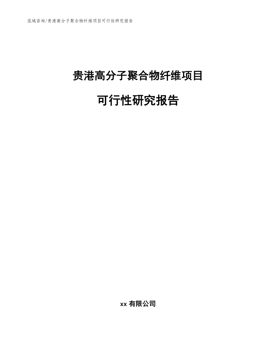 贵港高分子聚合物纤维项目可行性研究报告_第1页