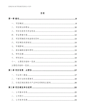 南宁聚乳酸项目商业计划书（范文模板）