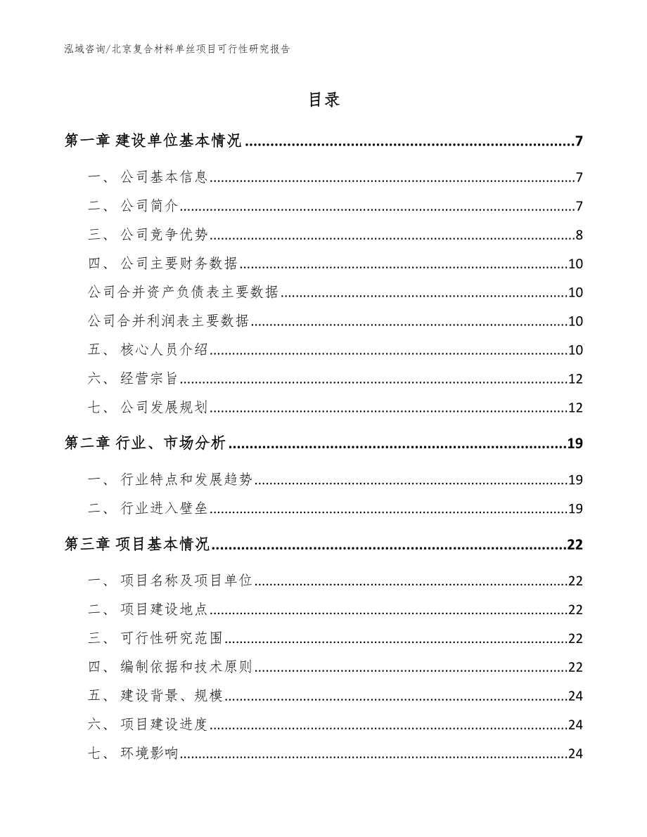 北京复合材料单丝项目可行性研究报告【模板参考】_第1页
