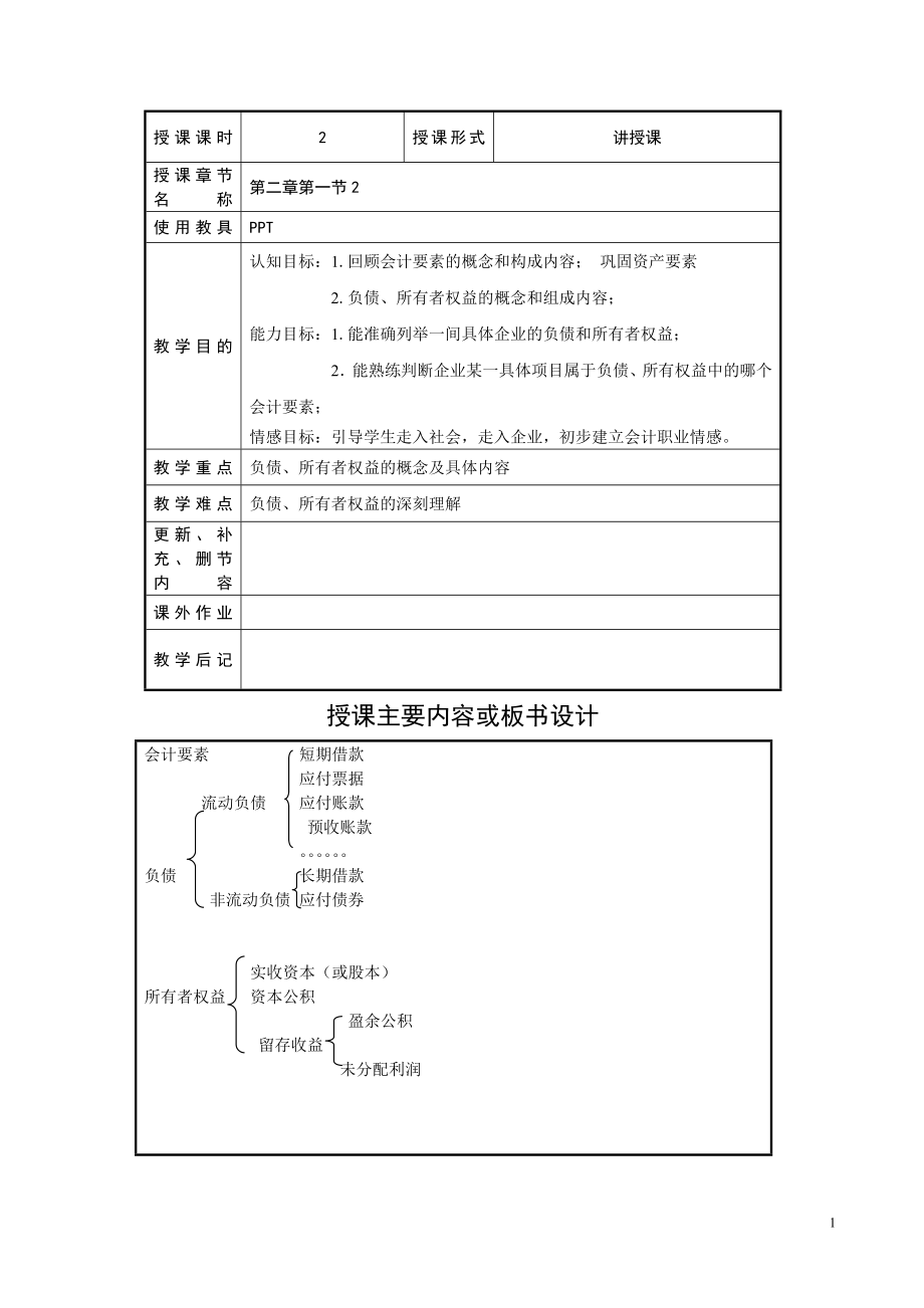 江蘇中職基礎(chǔ)會(huì)計(jì) 教案：第二章 會(huì)計(jì)要素及會(huì)計(jì)平衡公式02_第1頁(yè)