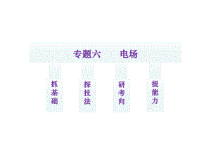 三维设计高考物理二轮复习课件广东专版第一部分专题电场