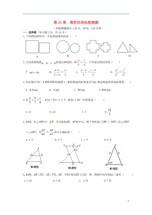 九年级数学上册 第24章 图形的相似精品训练（含中考题） 华东师大版