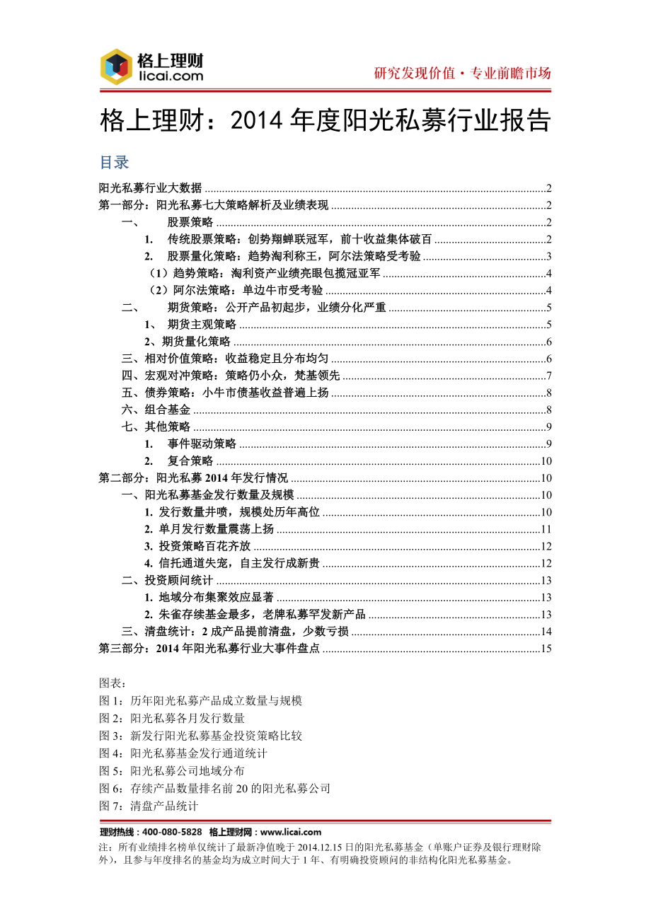 格上理财：阳光私募行业报告_第1页