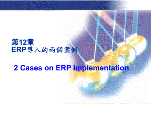 第12章ERP导入的两个案例