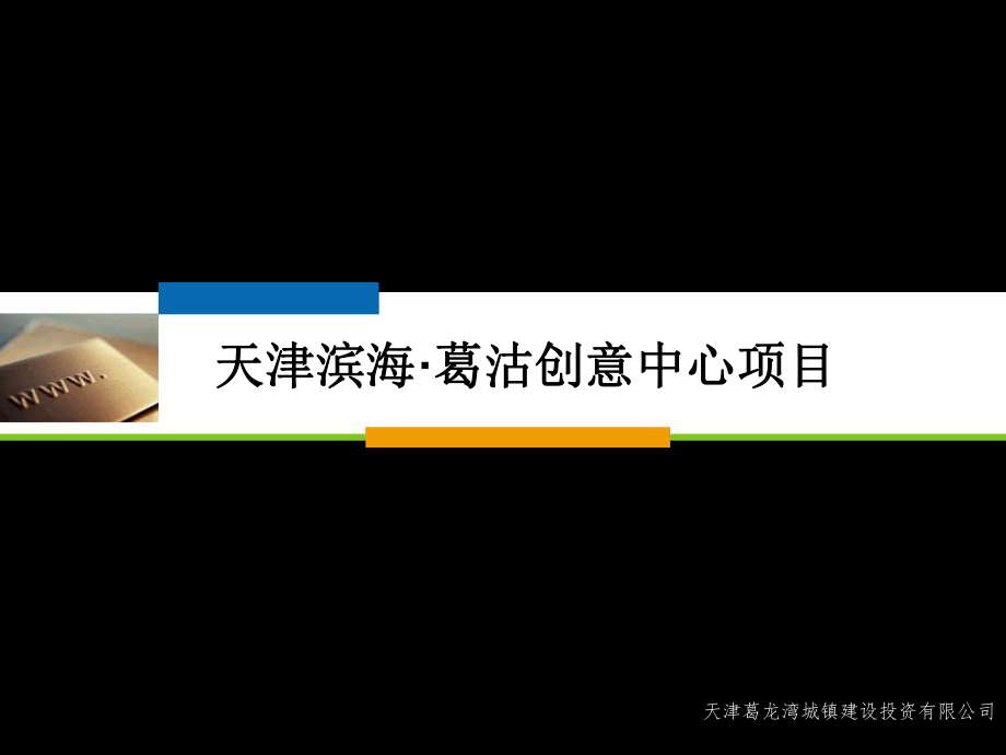 天津滨海葛沽创意中心项目规划方案_第1页