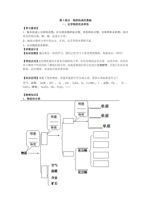 魯教版初中化學(xué)《化學(xué)物質(zhì)的多樣性》教案