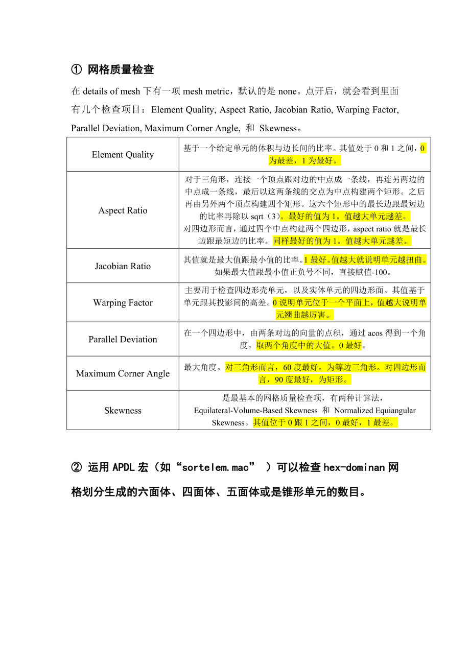 ANSYSworkbench网格检查_第1页