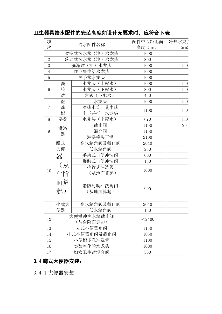 卫生器具给水配件的安装高度如设计无要求时_第1页