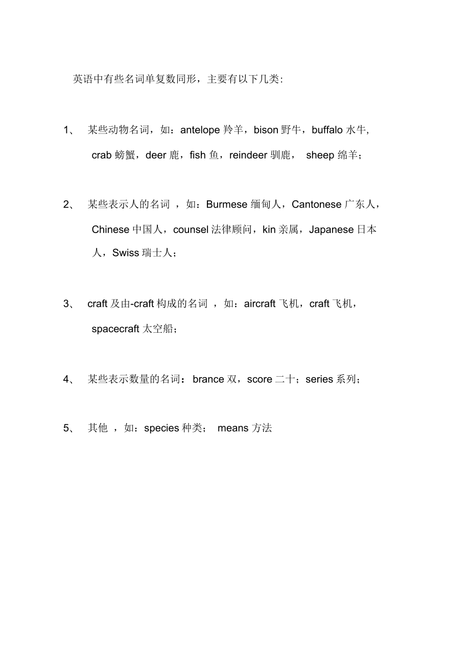 名词单复数同型_第1页