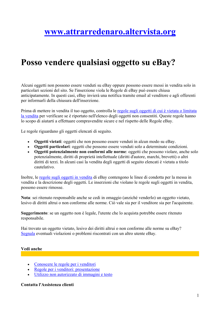 Prof. Ariodante Alebro Posso vendere qualsiasi oggetto su eBay_第1页