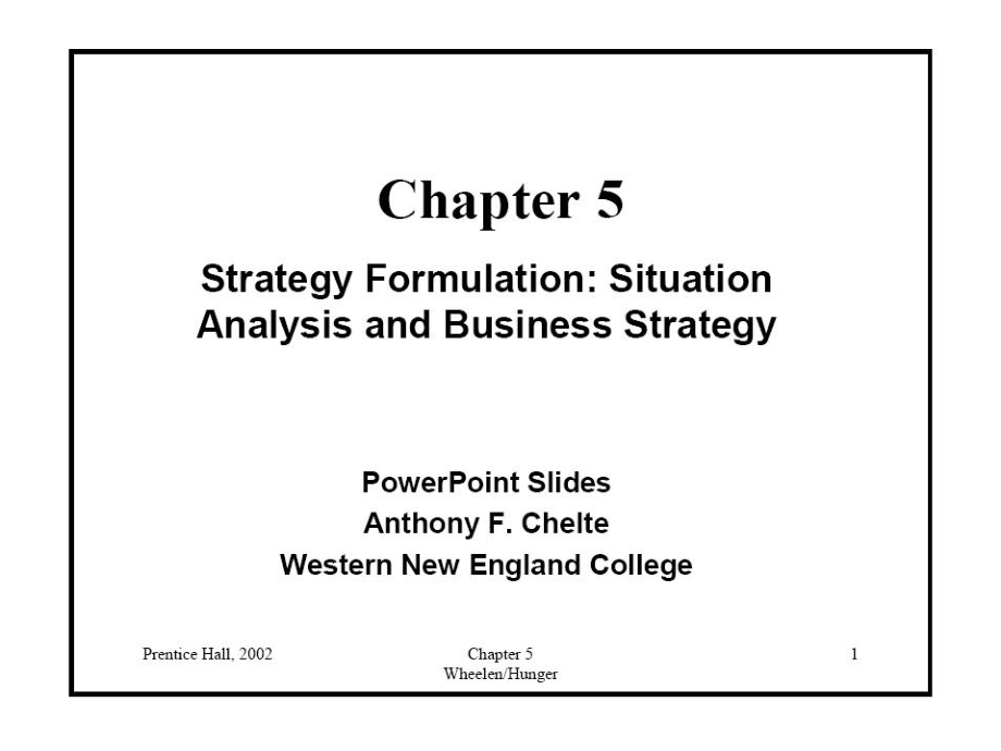 战略制定形势分析与经营战略_第1页