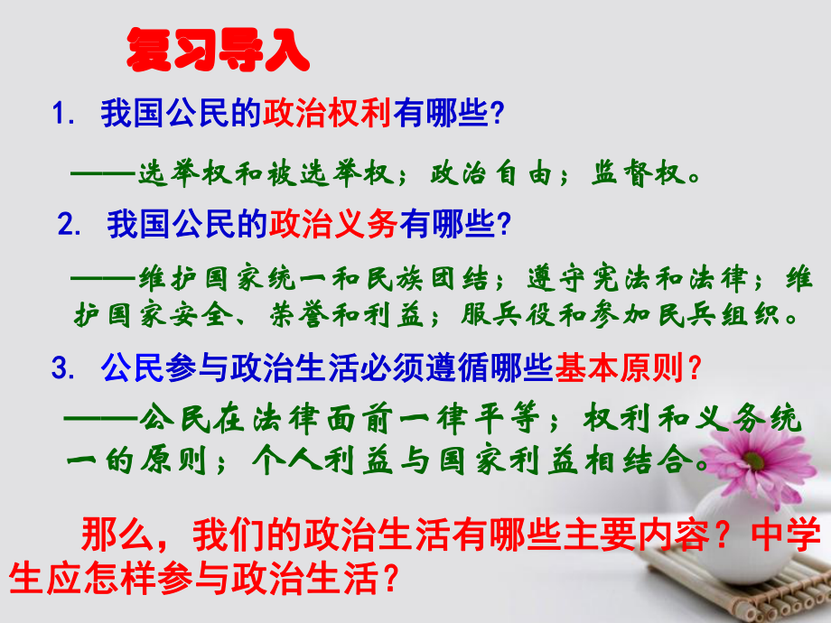 高中政治专题1.3政治生活：积极参与重在实践课件提升版新人教版必修_第1页