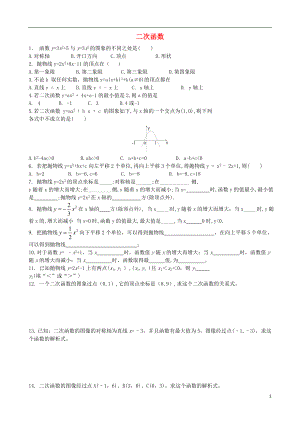 2018屆中考數(shù)學(xué)專項復(fù)習(xí) 二次函數(shù)綜合訓(xùn)練題