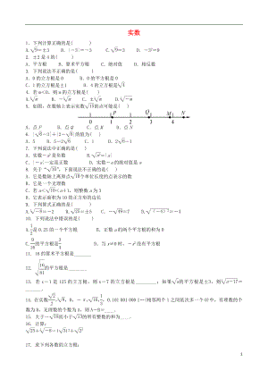 2018屆中考數(shù)學專項復習 實數(shù)練習