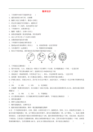 2018年中考數(shù)學(xué)專項(xiàng)復(fù)習(xí) 概率初步練習(xí)