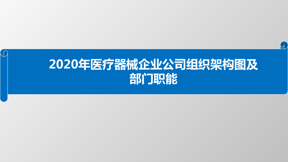 2020年医疗器械企业公司组织架构图及部门职能课件_第1页