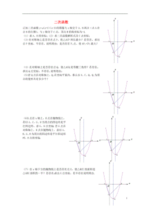 2018中考數(shù)學(xué)專(zhuān)題復(fù)習(xí) 二次函數(shù)能力訓(xùn)練（2）（無(wú)答案）