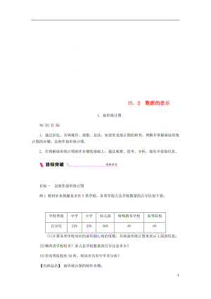 2018年秋八年級數學上冊 第15章 數據的收集與表示 15.2 數據的表示 1 扇形統(tǒng)計圖練習 （新版）華東師大版