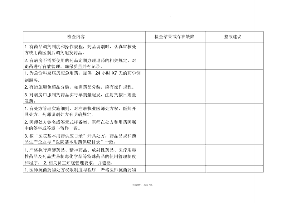 药剂科检查表_第1页