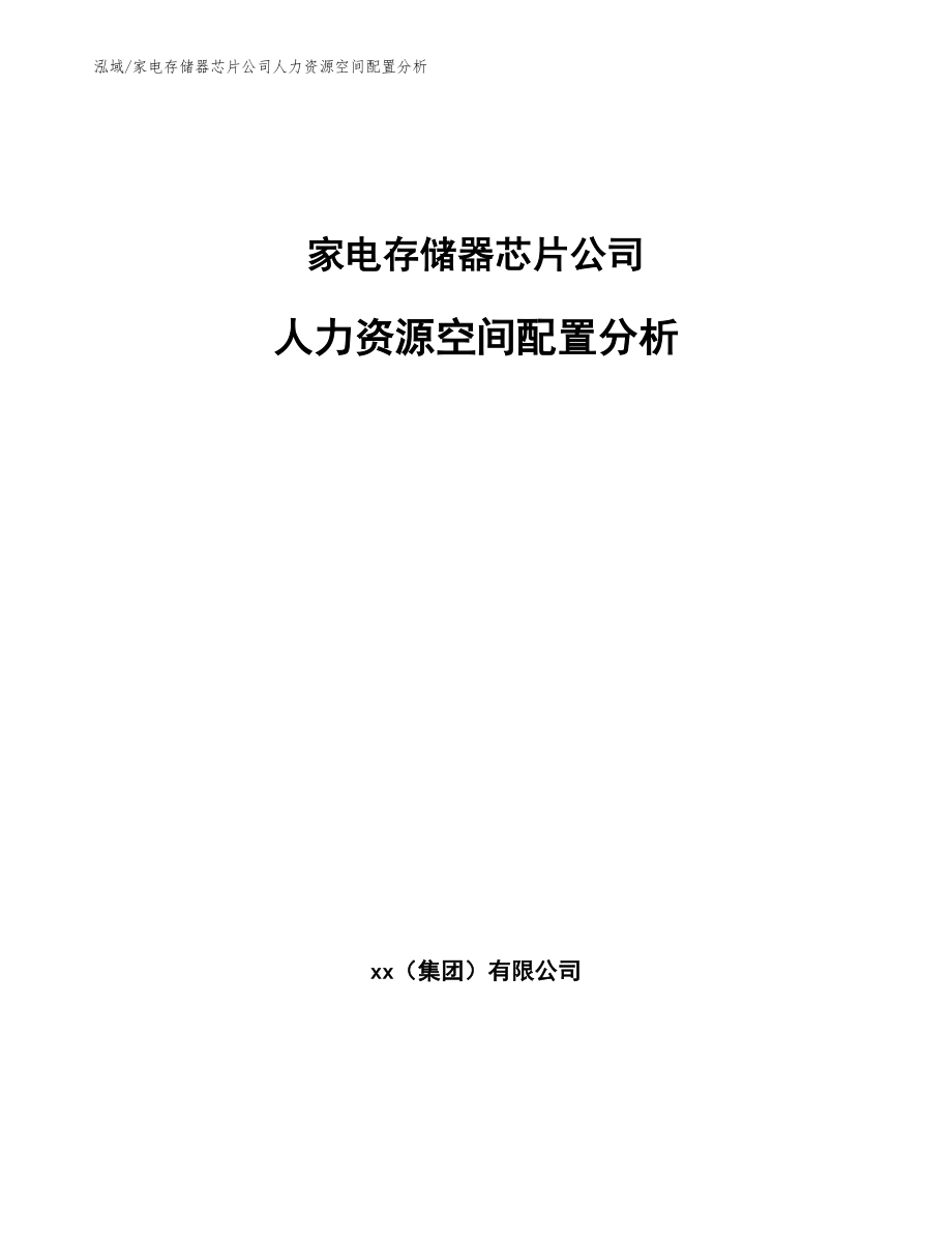 家电存储器芯片公司人力资源空间配置分析（范文）_第1页