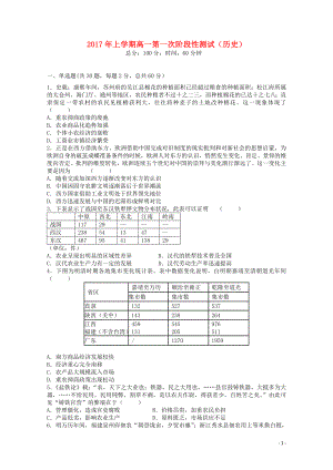 湖南省浏阳市高一历史下学期第一次阶段性测试试题08080356
