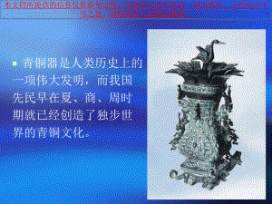中国古代青铜器的演变专业知识讲座课件