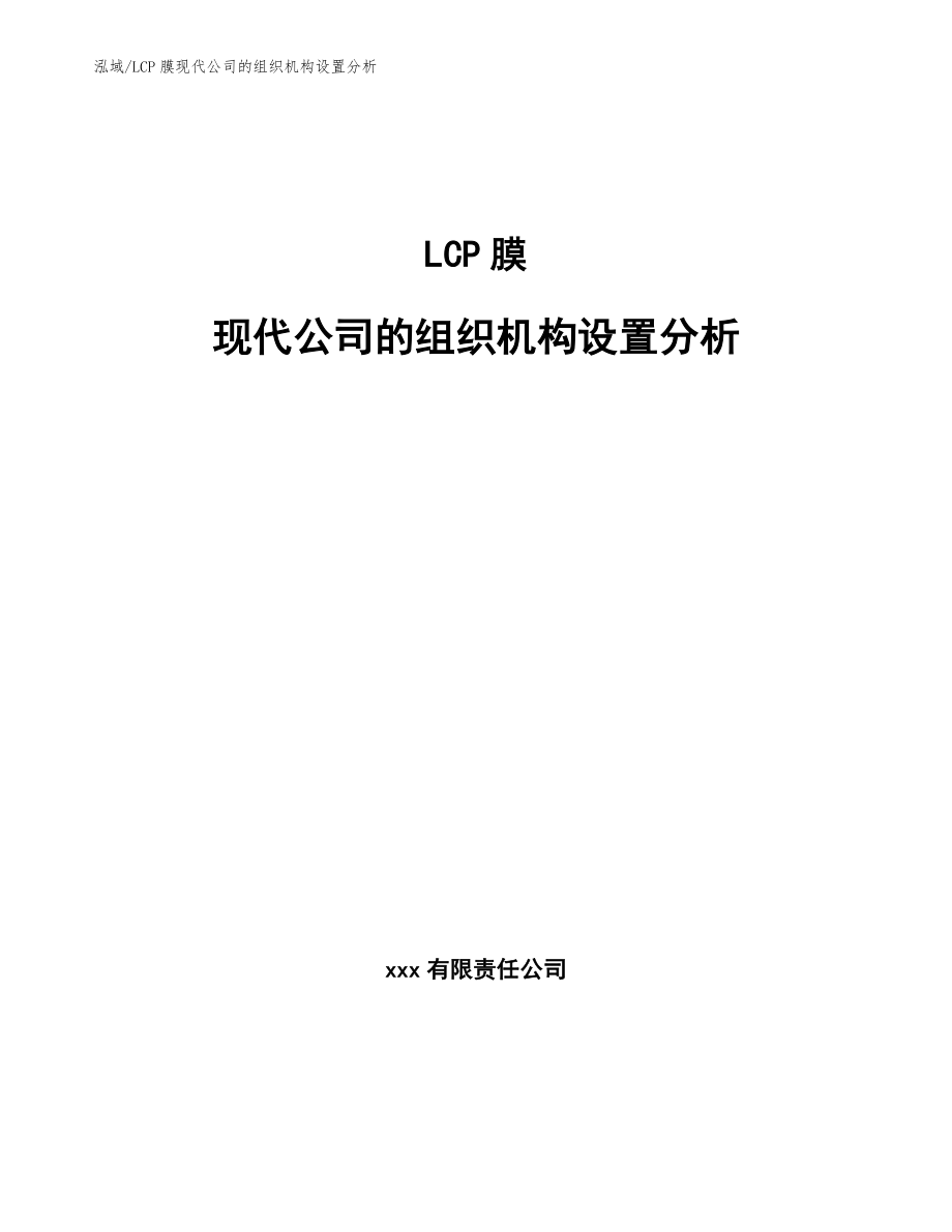 LCP膜现代公司的组织机构设置分析_第1页