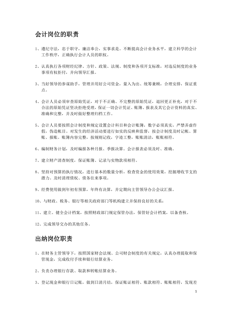 公司各部门职责 标语_第1页