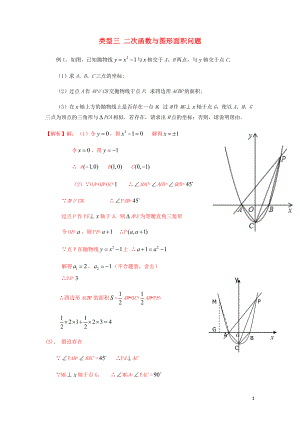 2020年中考數(shù)學(xué)二輪復(fù)習(xí) 重難題型突破 類型三 二次函數(shù)與圖形面積問題