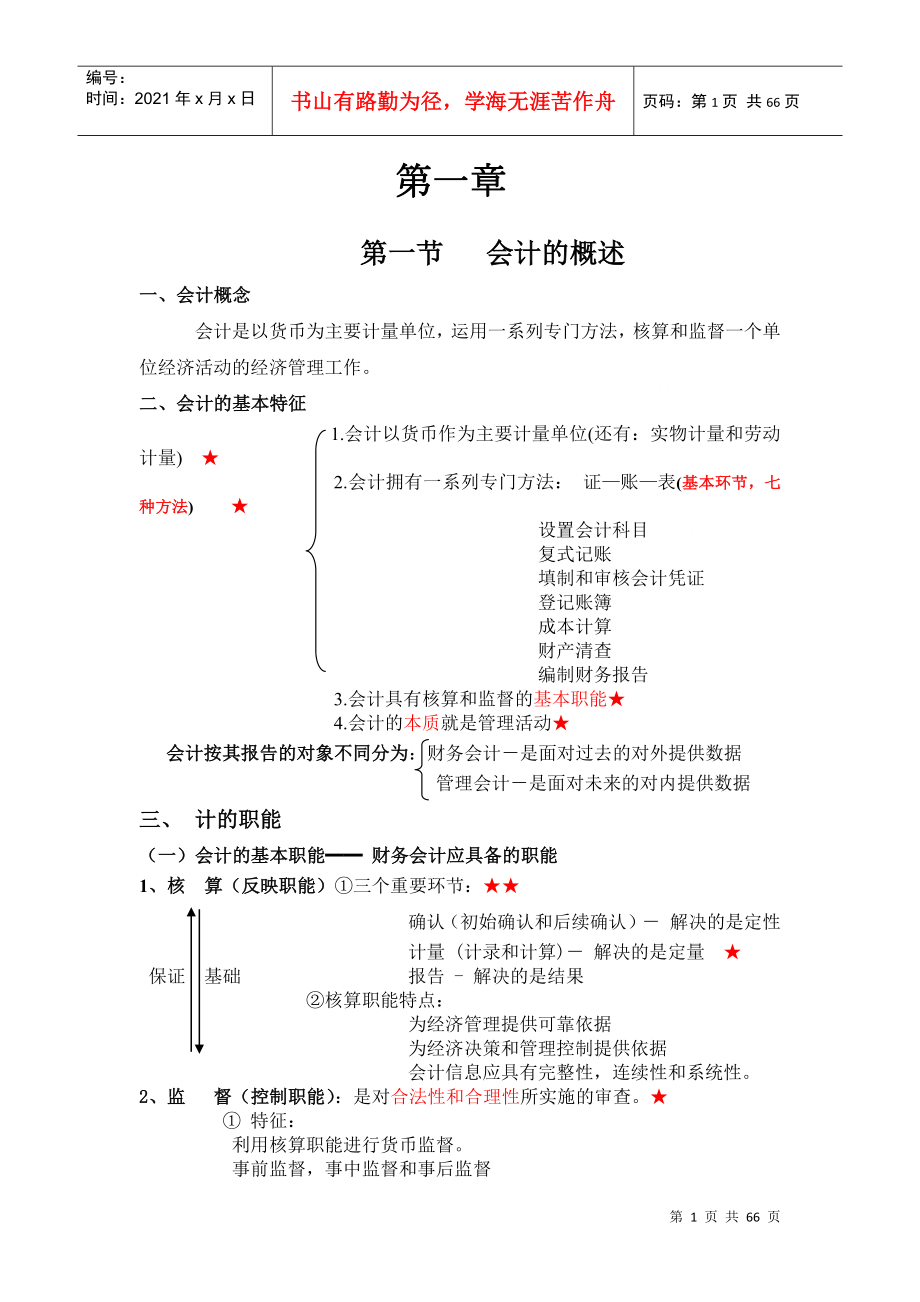 财务会计与管理基础知识分析重点结构图_第1页