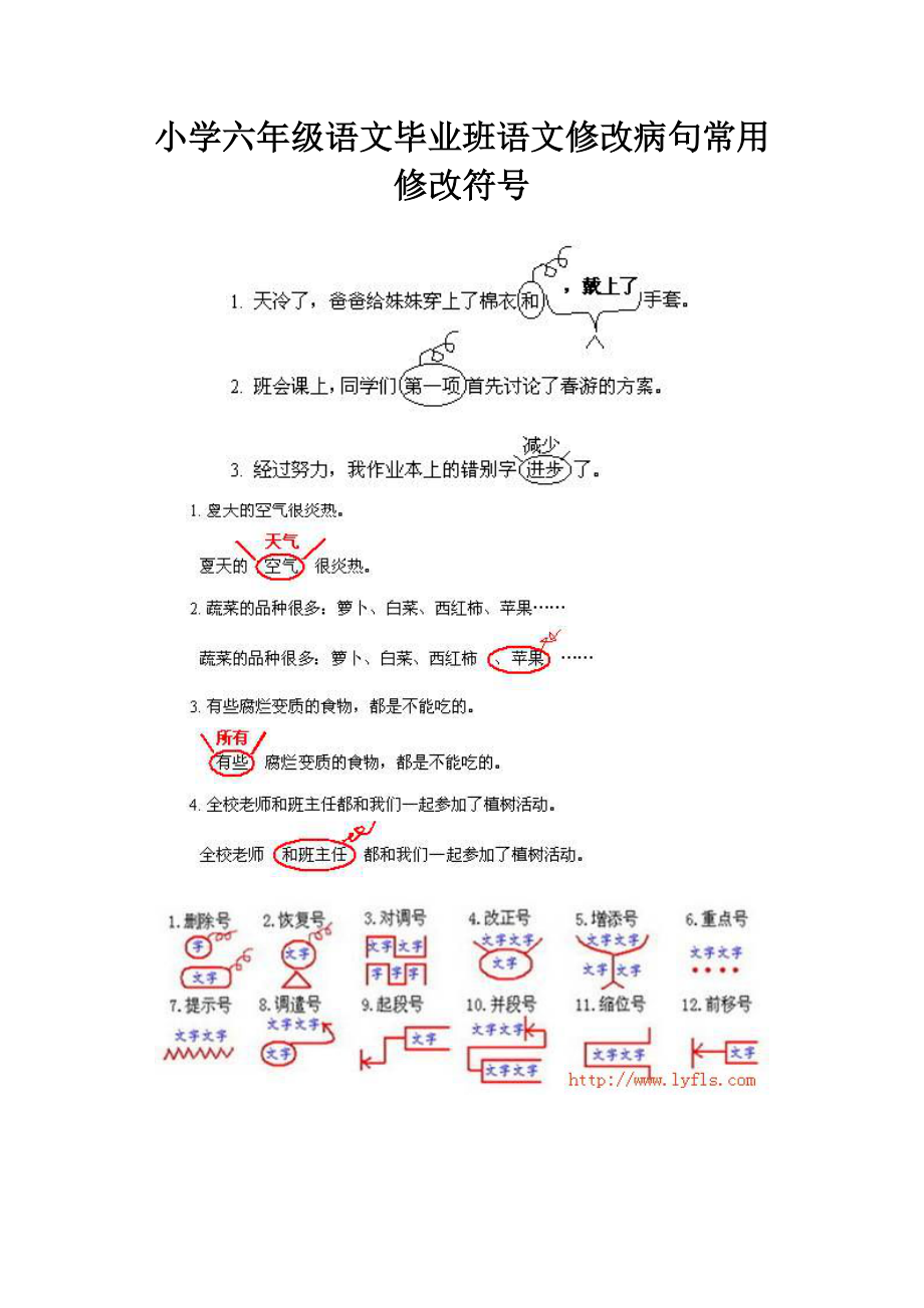 8种修改病句的符号图片