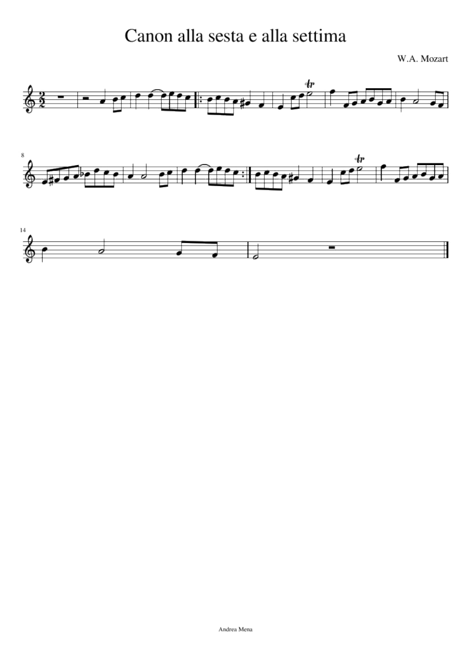 Canonallasestaeallasettima(莫扎特)原版正谱五线谱钢琴谱_第1页