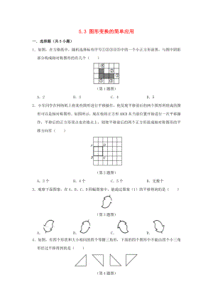 七年級數(shù)學(xué)下冊 第5章 軸對稱與旋轉(zhuǎn) 5.3 圖形變換的簡單應(yīng)用作業(yè)設(shè)計 （新版）湘教版