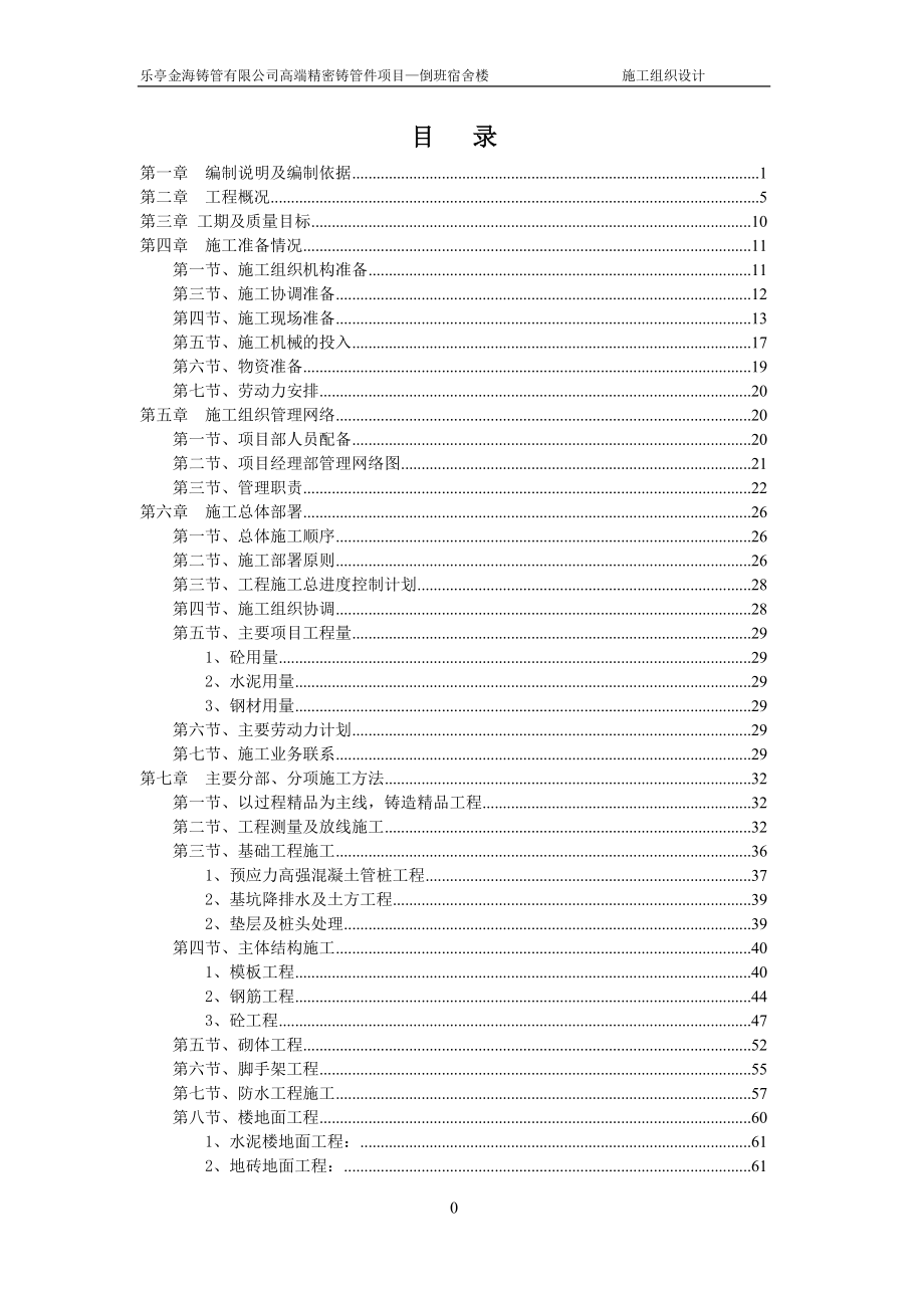 某宿舍楼施工组织设计方案(DOC 221页)_第1页