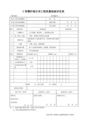 灌溉与排水工程分项工程质量检验评定表(总)