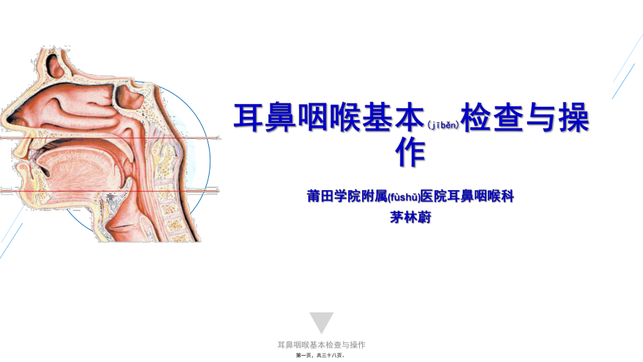 耳鼻咽喉基本检查与操作课件_第1页