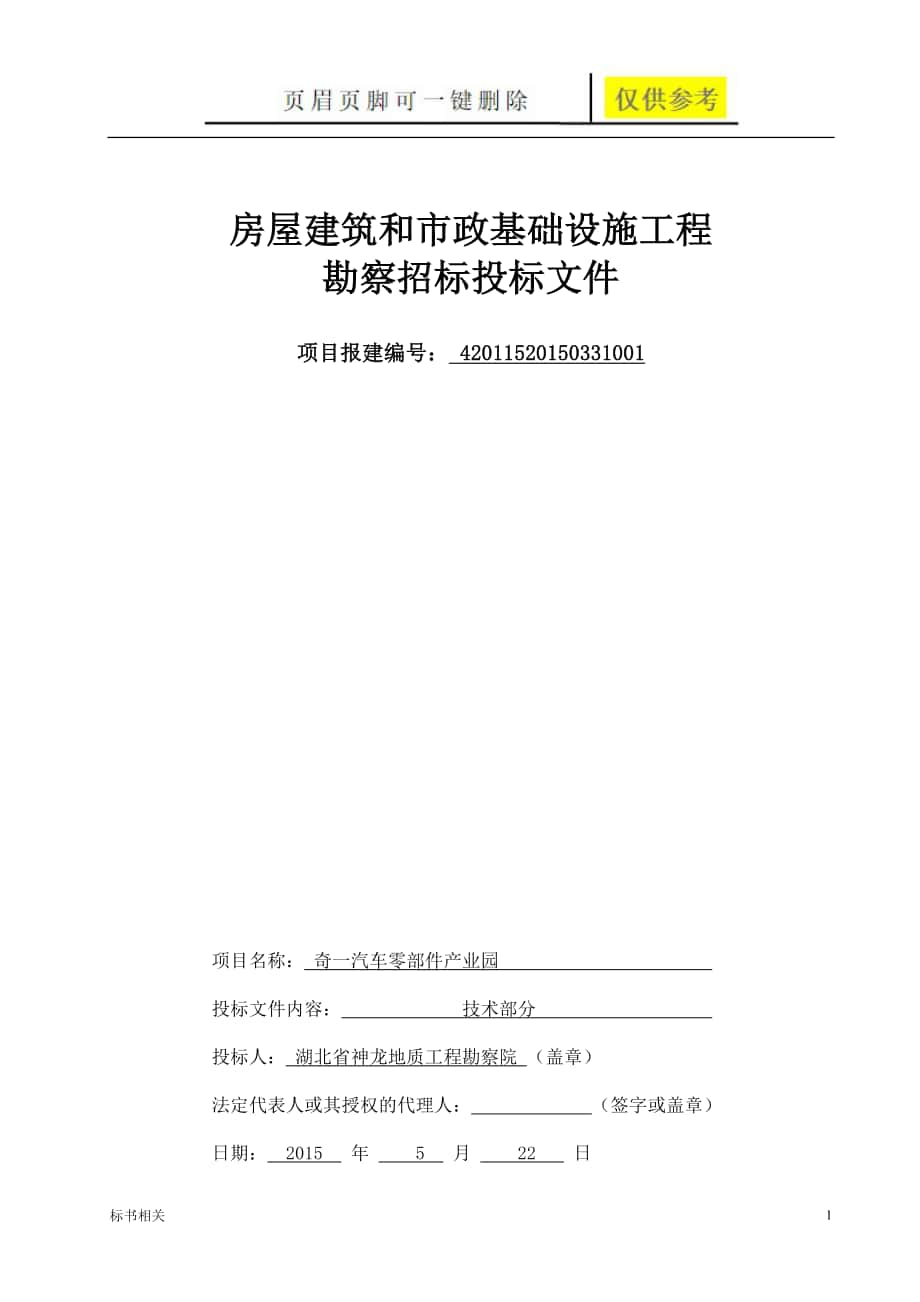 岩土工程勘察技术标标书借鉴_第1页