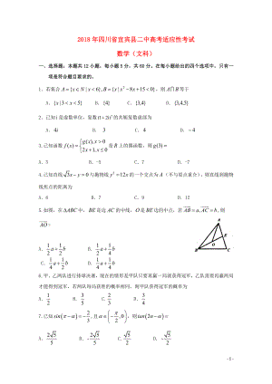 四川省宜宾县第二中学高考数学适应性最后一模考试试题文060503118