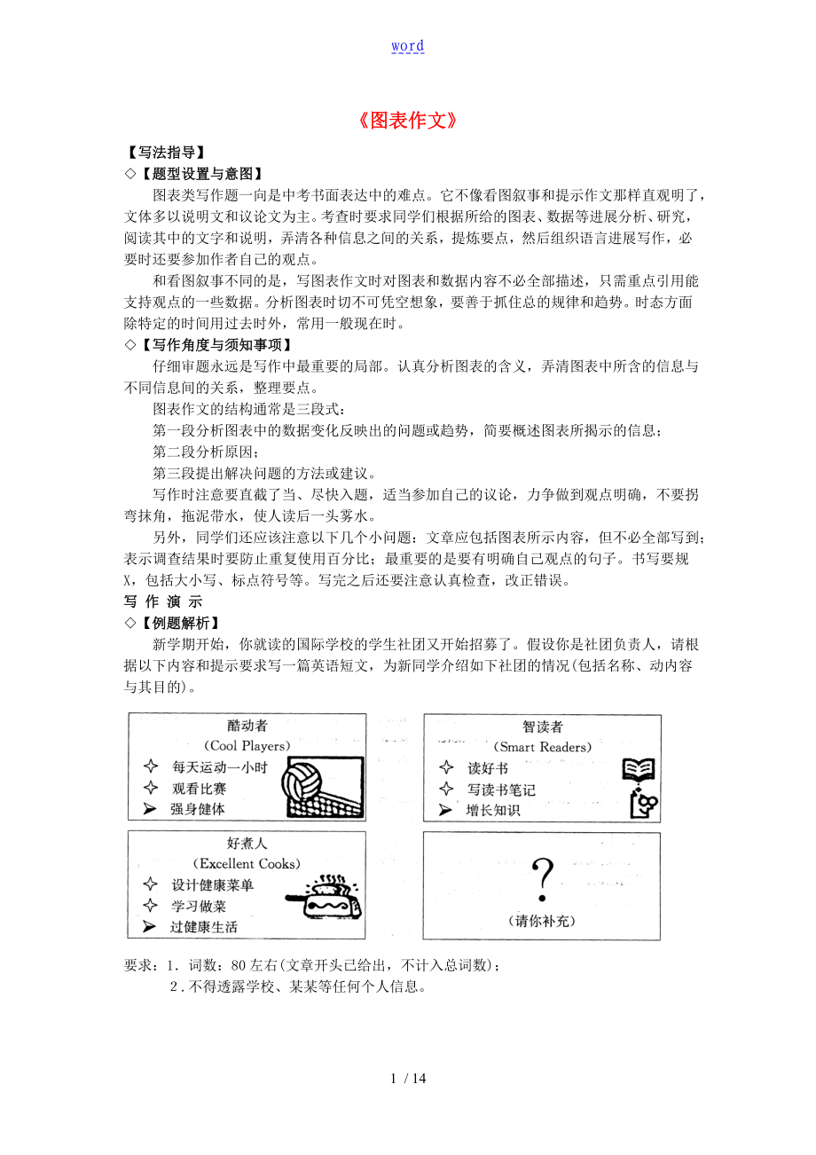 江蘇省蘇州市2016年中學(xué)考試英語(yǔ)書(shū)面表達(dá)專(zhuān)題《圖表作文》_第1頁(yè)